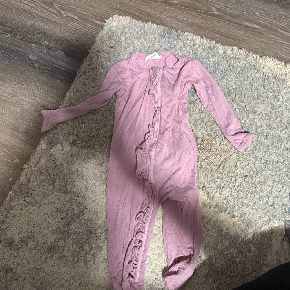 Lavender Ruffle Kids Footie